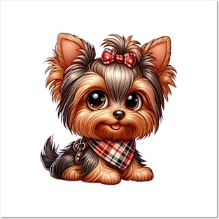 Cute Yorkshire terrier Posters and Art